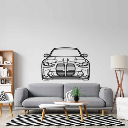 M3 G80 Performance Front Silhouette Metal Wall Art