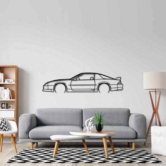 Camaro 1992 Z28 Detailed Silhouette Metal Wall Art