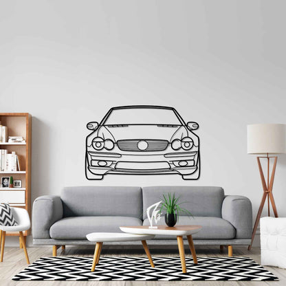 SL55 2004 Front Silhouette Metal Wall Art