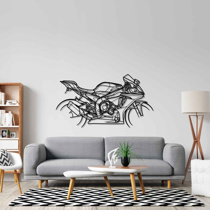 YZF R1 2018 Silhouette Metal Wall Art