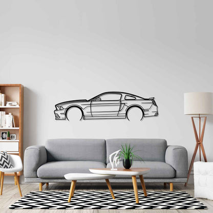 Mustang GT 2013 Detailed Silhouette Metal Wall Art