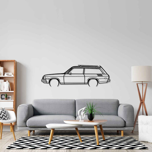 Vega Estate Wagon 1976 Detailed Silhouette Metal Wall Art