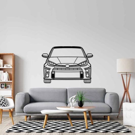 Yaris GR Front 2021  Silhouette Metal Wall Art