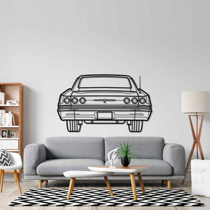 Impala Super Sport 1965 Back Silhouette Metal Wall Art