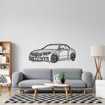 M2 2023 Angle Silhouette Metal Wall Art