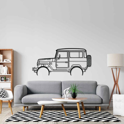 FJ40 1977 Detailed Silhouette Metal Wall Art