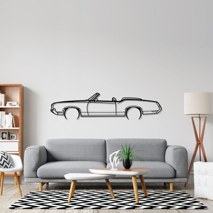 Cutlass Convertible 1972 Detailed Silhouette Metal Wall Art