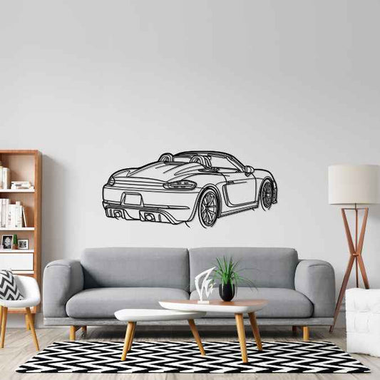 718 Spyder Angle Silhouette Metal Wall Art