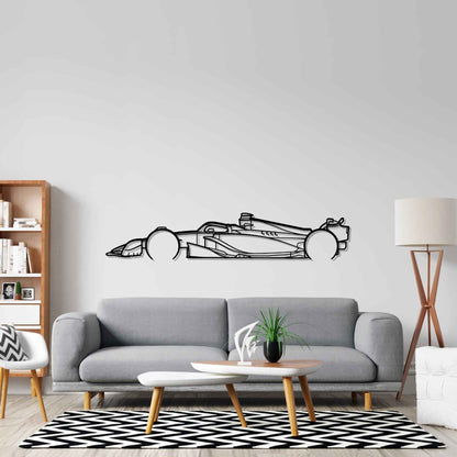 F1 2024 SF-24 Detailed Silhouette Metal Wall Art