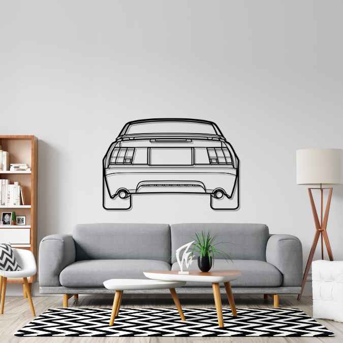 Mustang GT 2001 Back Silhouette Metal Wall Art