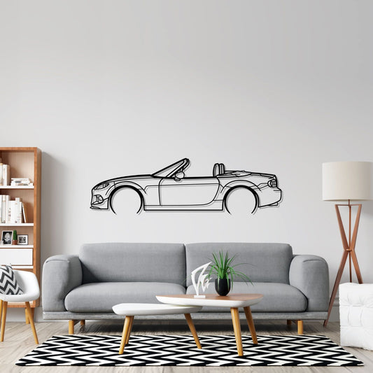 MX-5 NC 2014 Detailed Silhouette Metal Wall Art