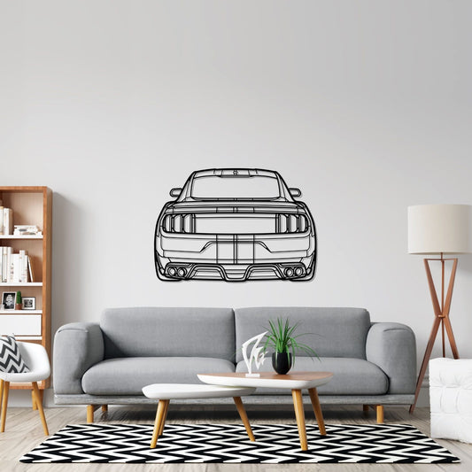 Mustang GT350 Back Silhouette Metal Wall Art