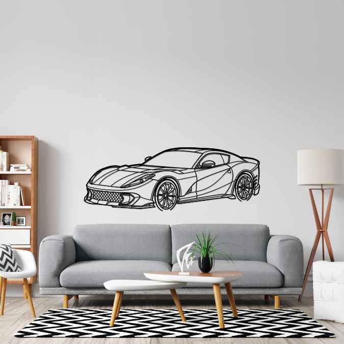 812 Competizione 2023 Angle Silhouette Metal Wall Art