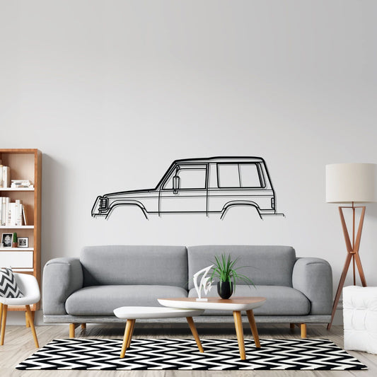 Pajero 1987 Classic Silhouette Metal Wall Art