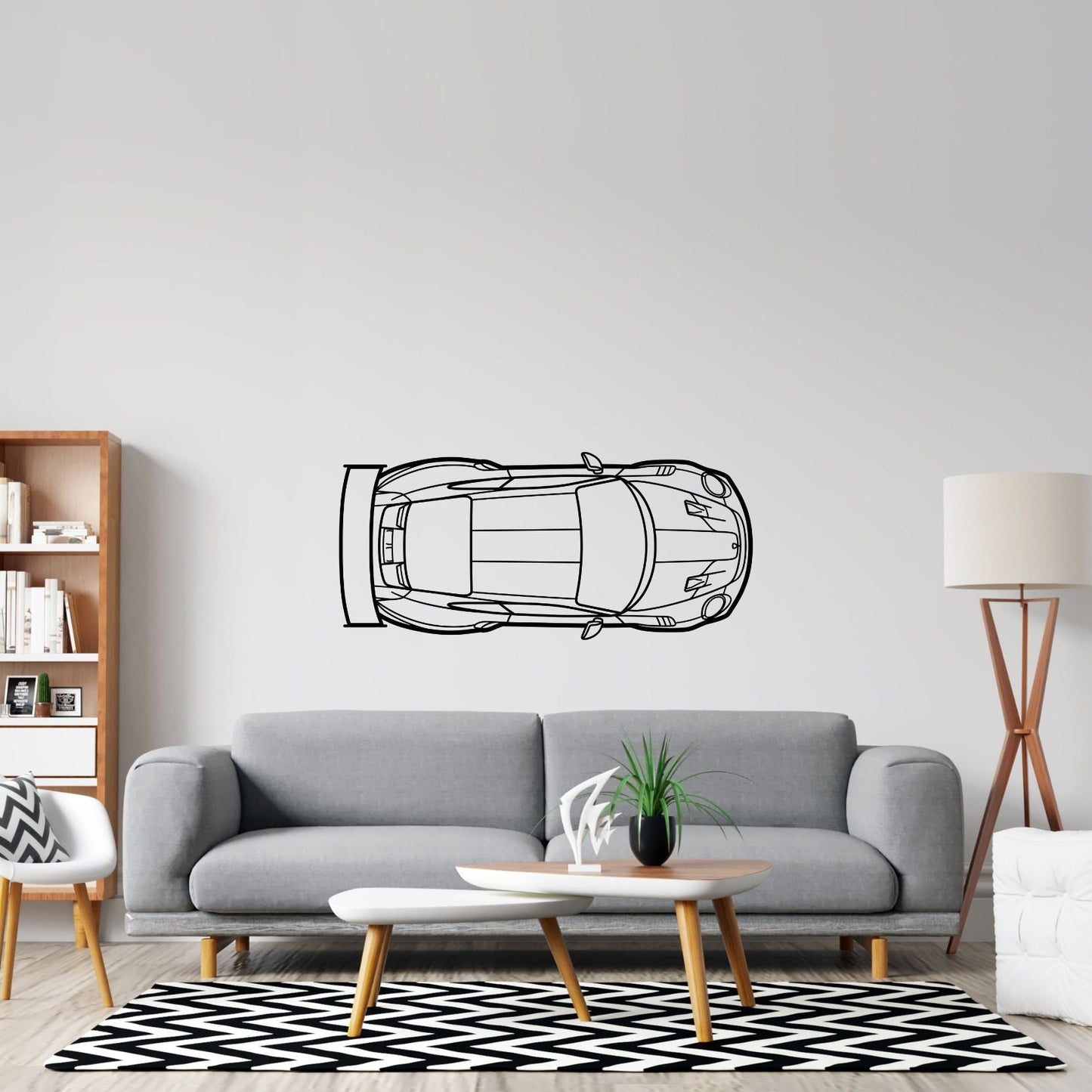 911 GT2 RS model 991 TOP Metal Silhouette Wall Art