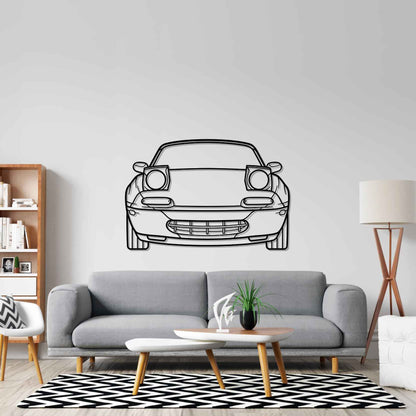 MX-5 1991 Front Silhouette Metal Wall Art