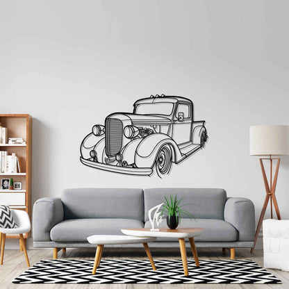 Pickup 1938 Angle Silhouette Metal Wall Art