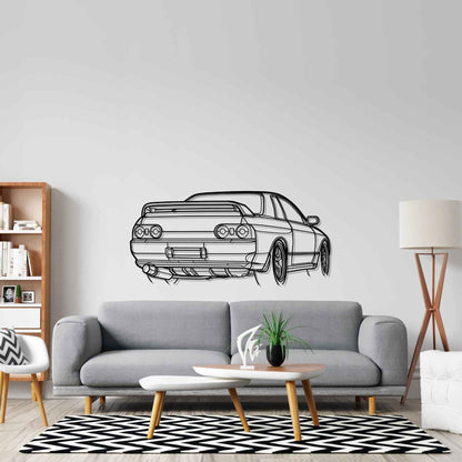 R32 GTR Nismo Angle Silhouette Metal Wall Art