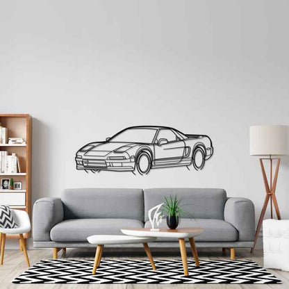 NSX 1999 Angle Silhouette Metal Wall Art