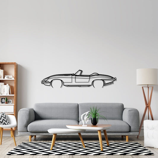 XKE Convertible 1967 Detailed Silhouette Metal Wall Art