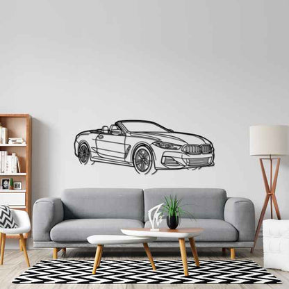 840 Convertible 2024 Angle Silhouette Metal Wall Art