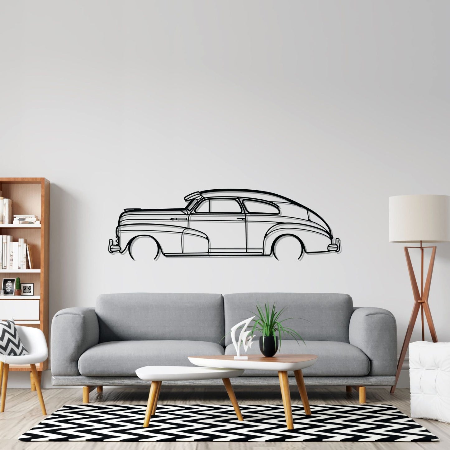 Fleetline 1947 Detailed Silhouette Metal Wall Art