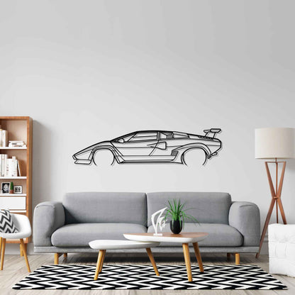 Countach 1985 Detailed Silhouette Metal Wall Art