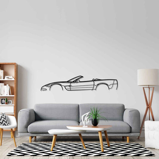 C5 Cabrio 2002 Silhouette Metal Wall Art