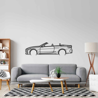 G23 4 Series Convertible 2021 Detailed Silhouette Metal Wall Art