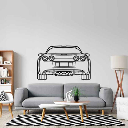 Corvette C6 ZR1 Back Silhouette Metal Wall Art