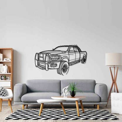 Ram 2500 Angle Silhouette Metal Wall Art