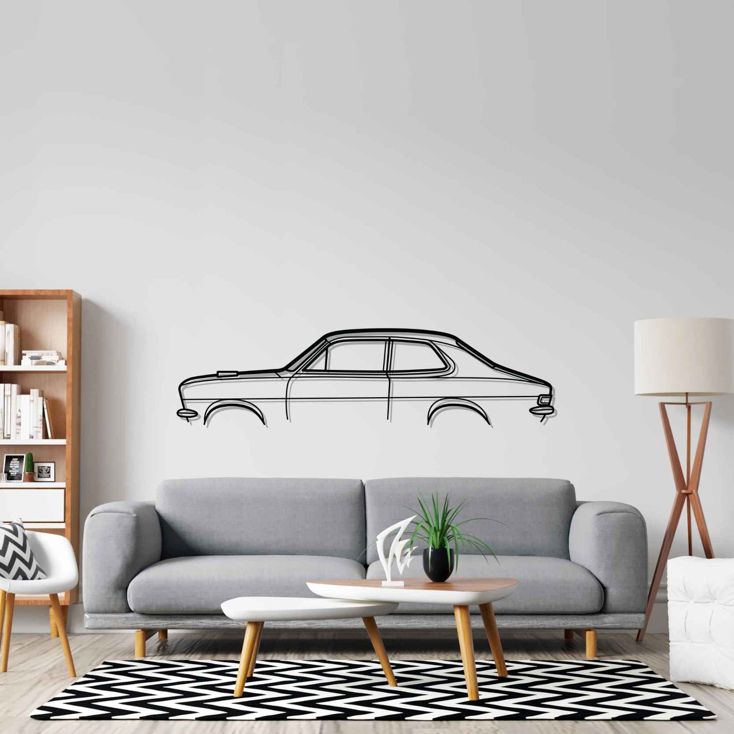 Torana Coupe 1973 Classic Silhouette Metal Wall Art