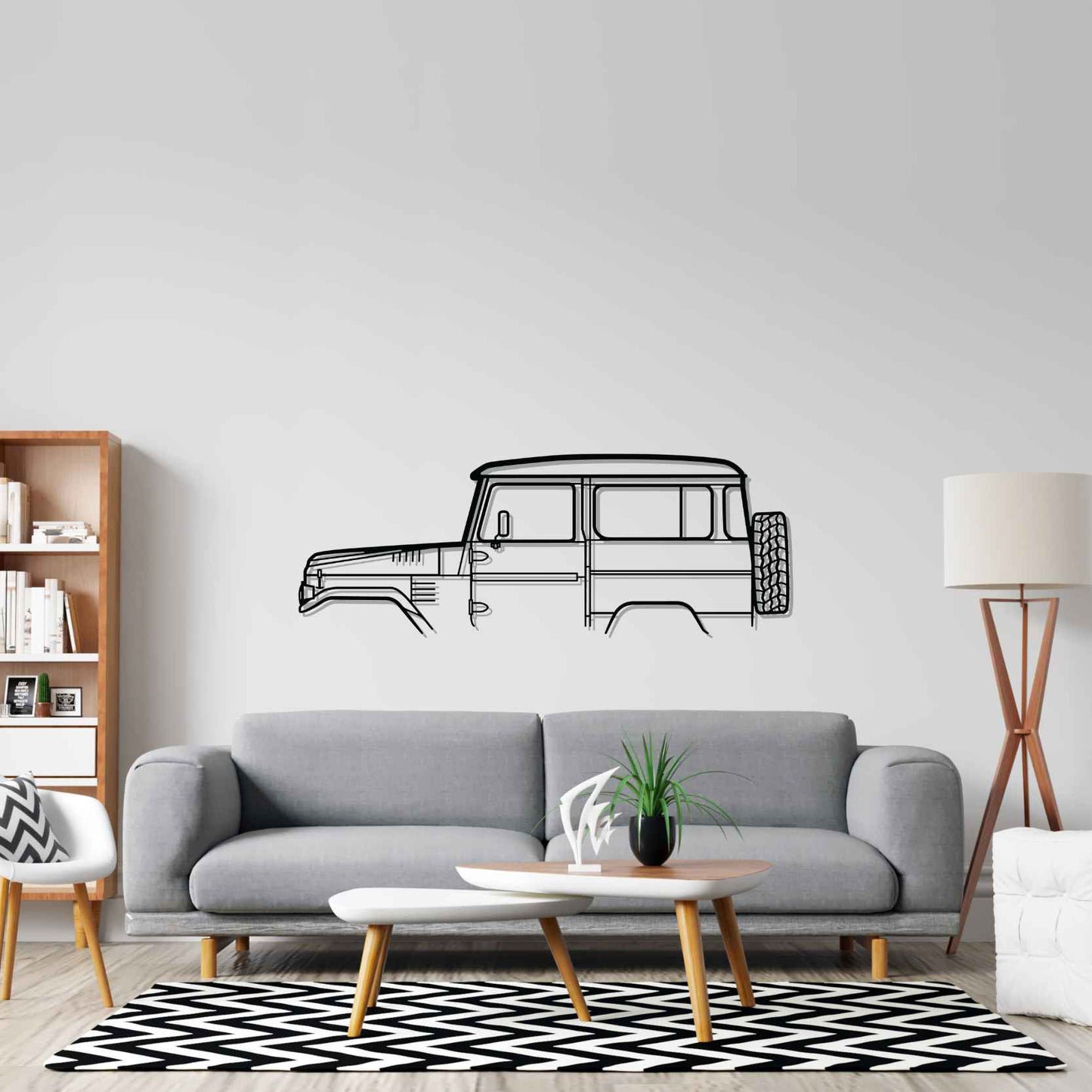 FJ40 1978 Classic Silhouette Metal Wall Art