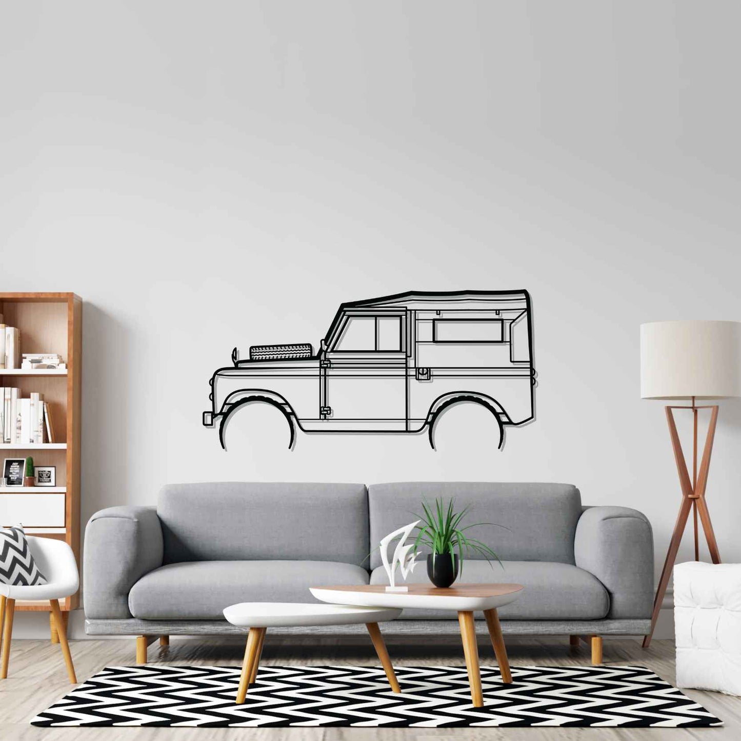 Rover Series 2 1961 Detailed Silhouette Metal Wall Art