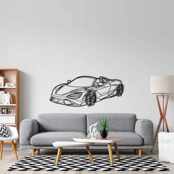 765LT Angle Silhouette Metal Wall Art