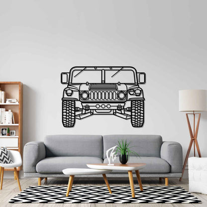 H1 Front Silhouette Metal Wall Art