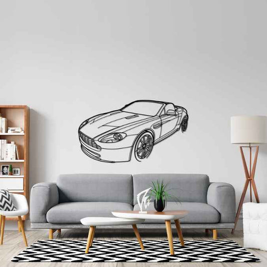 Vantage Convertible 2011 Angle Silhouette Metal Wall Art