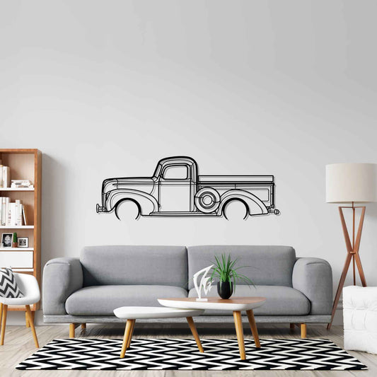 F100 1940 Detailed Silhouette Metal Wall Art