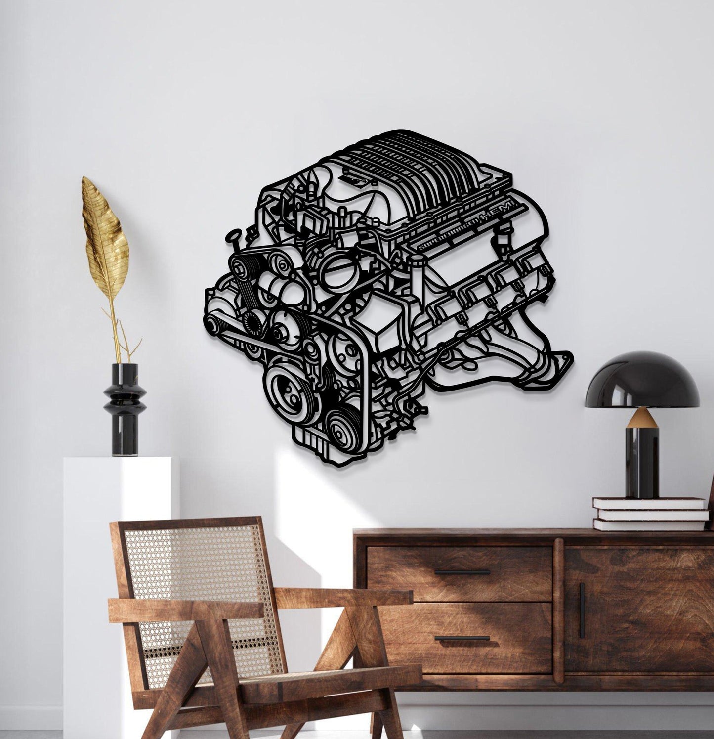 2018 Challanger HEMI Metal Engine Block Wall Art