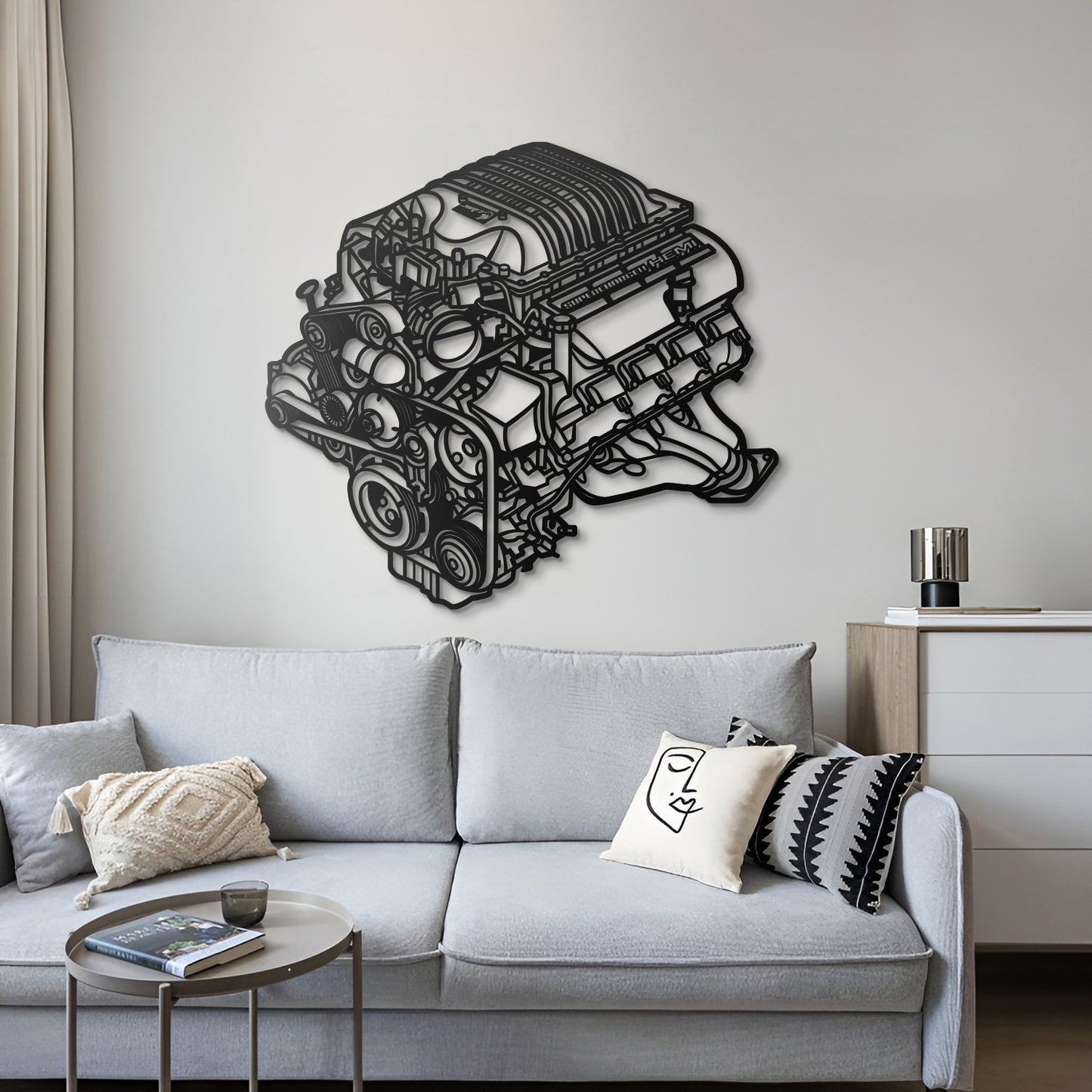 2018 Challanger HEMI Metal Engine Block Wall Art