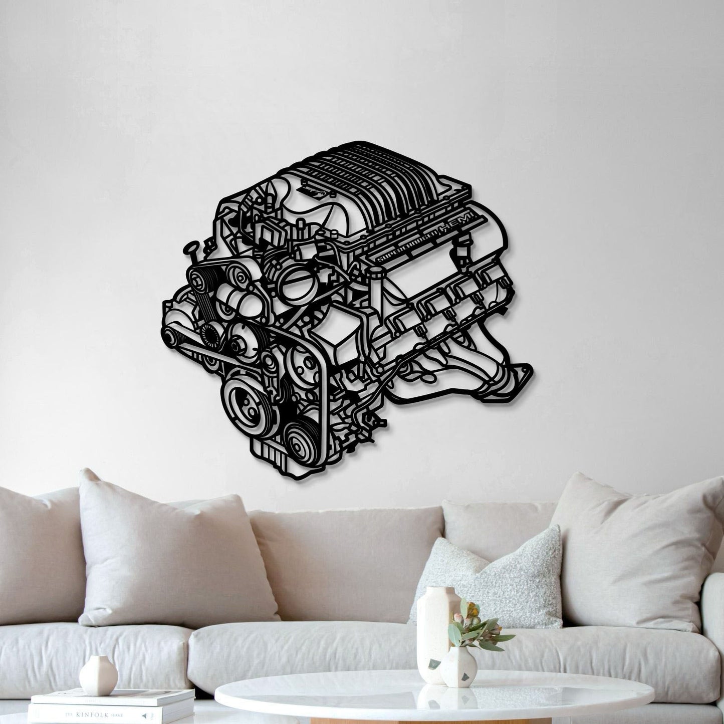 2018 Challanger HEMI Metal Engine Block Wall Art