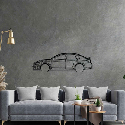 WRX 2012 Sedan Detailed Silhouette Metal Wall Art