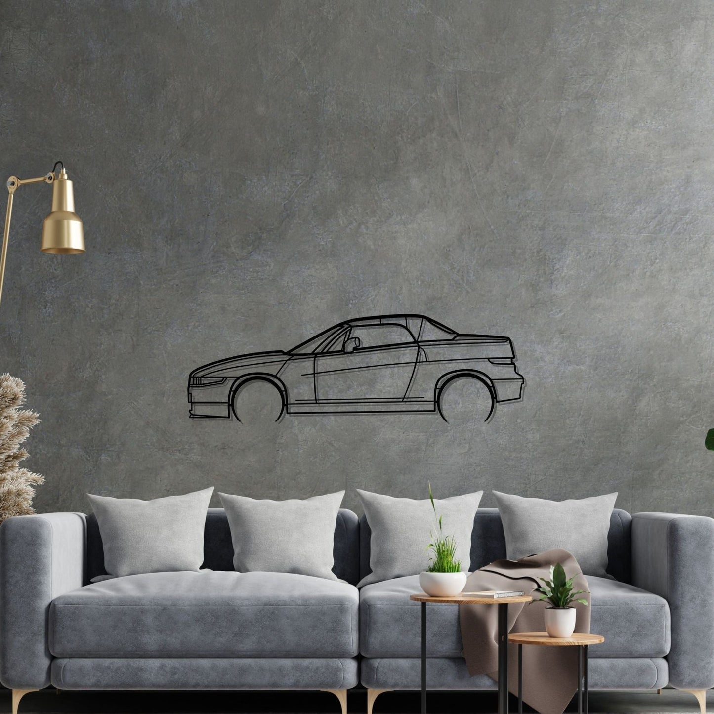 Alfa RZ Detailed Silhouette Metal Wall Art