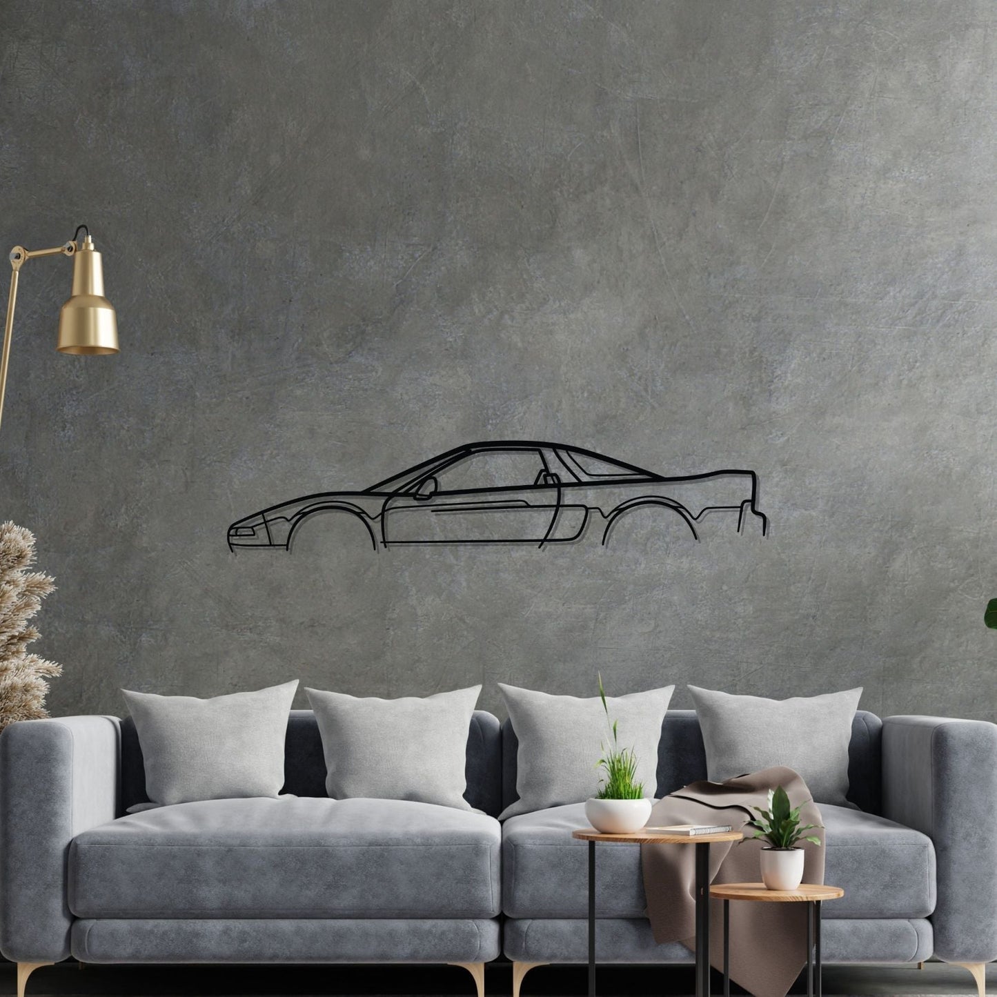 NSX Classic Silhouette Metal Wall Art