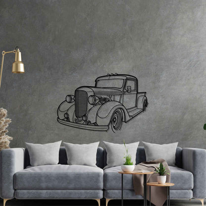 Pickup 1938 Angle Silhouette Metal Wall Art