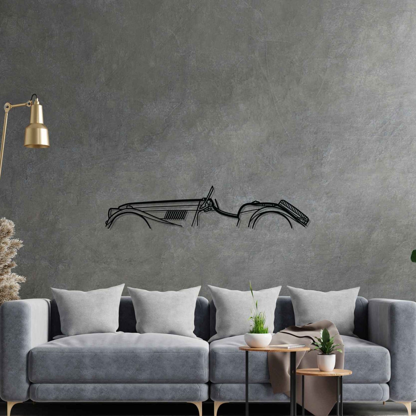 Morgan Plus 8 1975 Classic Silhouette Metal Wall Art