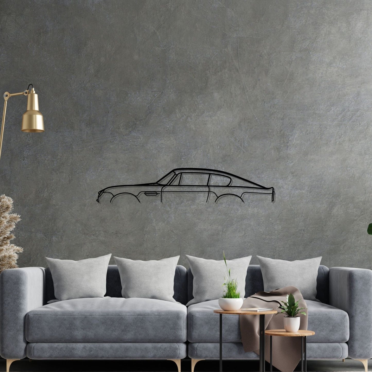 DB6 Classic Silhouette Metal Wall Art