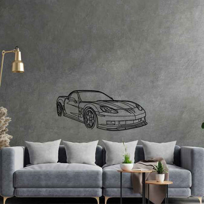 Corvette C7 ZR1 Angle Silhouette Metal Wall Art