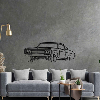 Impala 1969 Angle Silhouette Metal Wall Art