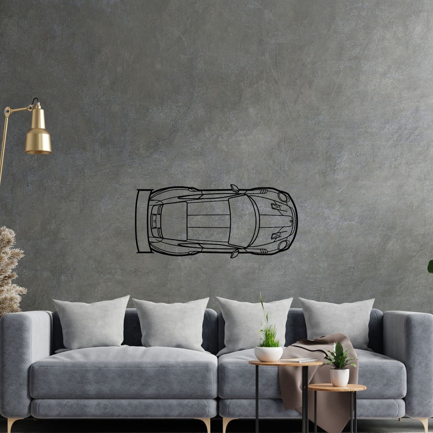 911 GT2 RS model 991 TOP Metal Silhouette Wall Art